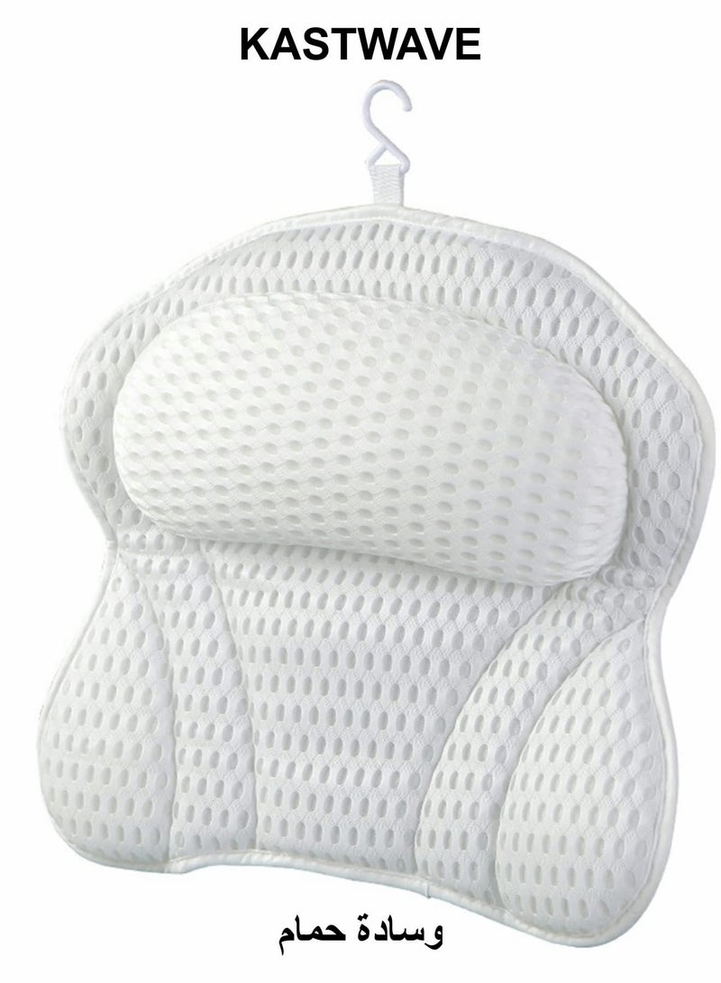 Bath Pillows, 4D SPA Air Mesh Bathtub Pillows for Tub, Shower Head Neck Shoulder - Image 1